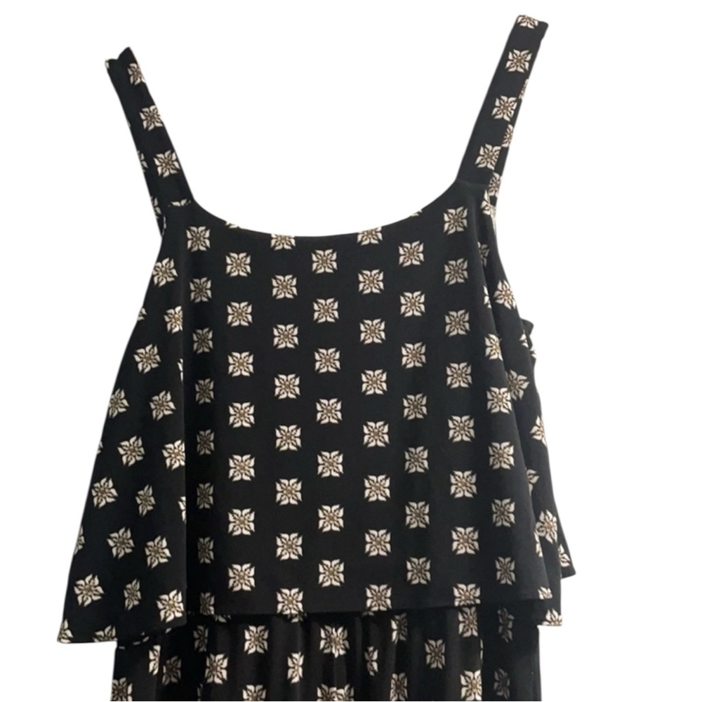 WHBM Dressy Floral Printed Tank Jumpsuit in Black Size Large -- WOW WOW WOW!!! - Picture 6 of 11